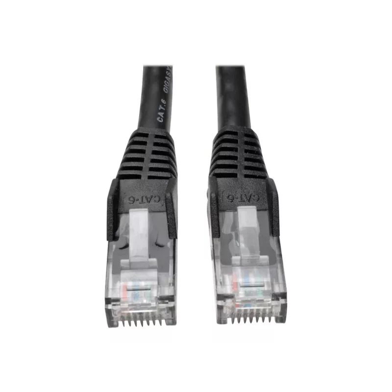 Eaton Tripp Lite Series Cat6 Gigabit Snagless Molded (UTP) Ethernet kabelis (RJ45 M/M), PoE, melns, 5 pēdas (1,52 m) - Savienojuma kabelis - RJ-45 (vīr.) uz RJ-45 (vīr.) - 1,52 m - UTP - CAT 6 - Mou