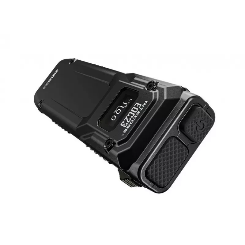 Rokas lukturītis Nitecore EDC23 — kompakts, ar USB uzlādējams, melns, IP54 ūdens/putekļu izturīgs, divi LED, iebūvēts akumulators, 0,101 kg