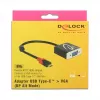 Video kabeļa adapteris DeLOCK 62994 USB Type-C uz VGA 0.2m melns