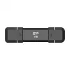 USB zibatmiņa Silicon Power DS72 1 TB, USB 3.2 Gen 2 Type-A / Type-C, alumīnija-gumijas korpuss, melns