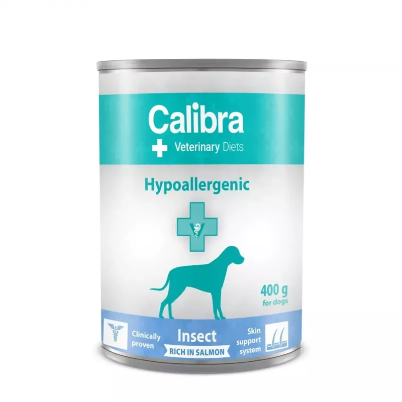 CALIBRA VD Dog Hypoallergenic Insect&Salmon - mitrā suņu barība - 400g