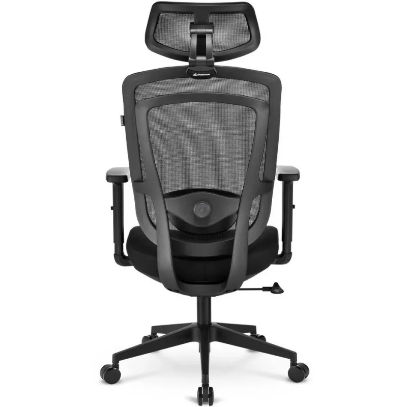Biroja krēsls Sharkoon OfficePal C10 — melns, ergonomisks dizains, regulējams augstums