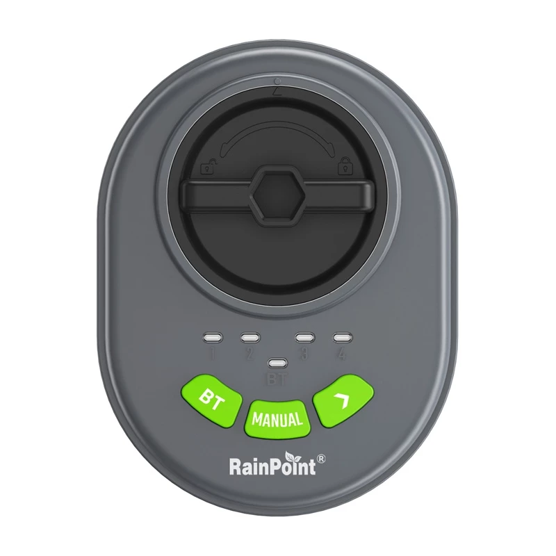 Laistīšanas kontrolleris RainPoint HIC406B — 4 zonu Bluetooth lietotnes vadība