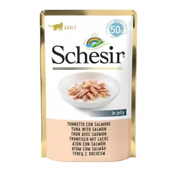 SCHESIR želejā tunzivis ar lasi - mitrā kaķu barība - 50 g