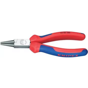 Knipex apaļknaibles ar garumu 160 mm, pulēta galva, daudzkomponentu rokturi
