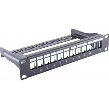 Patch Panel 1U ShiverPeaks BS08-10080 Metal Melns