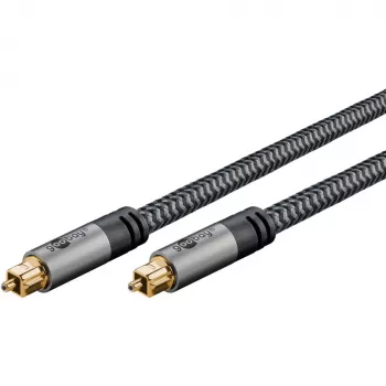 Plus Toslink kabelis (melns/sudraba, 5 metri)