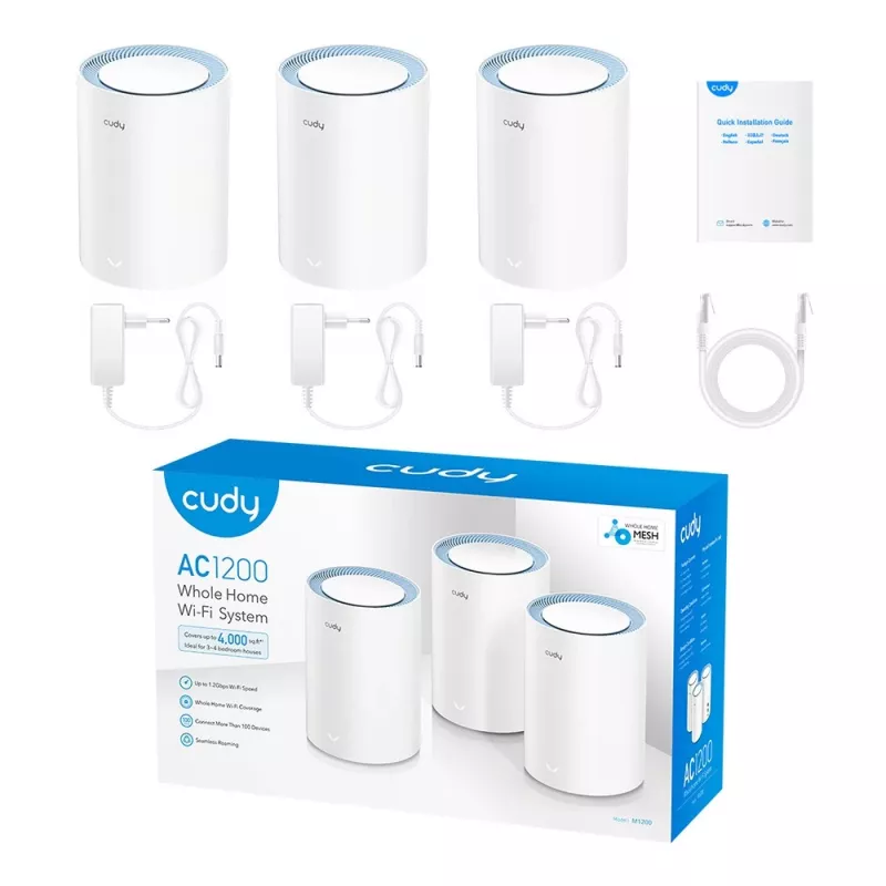 Mesh sistēma Cudy M1200 3-PACK