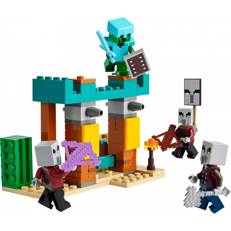 LEGO būvkomplekts The Illager Desert Patrol 21267 – Minecraft spēļu komplekts, 105 detaļas, 4 minifigūras, 80×60×110 mm