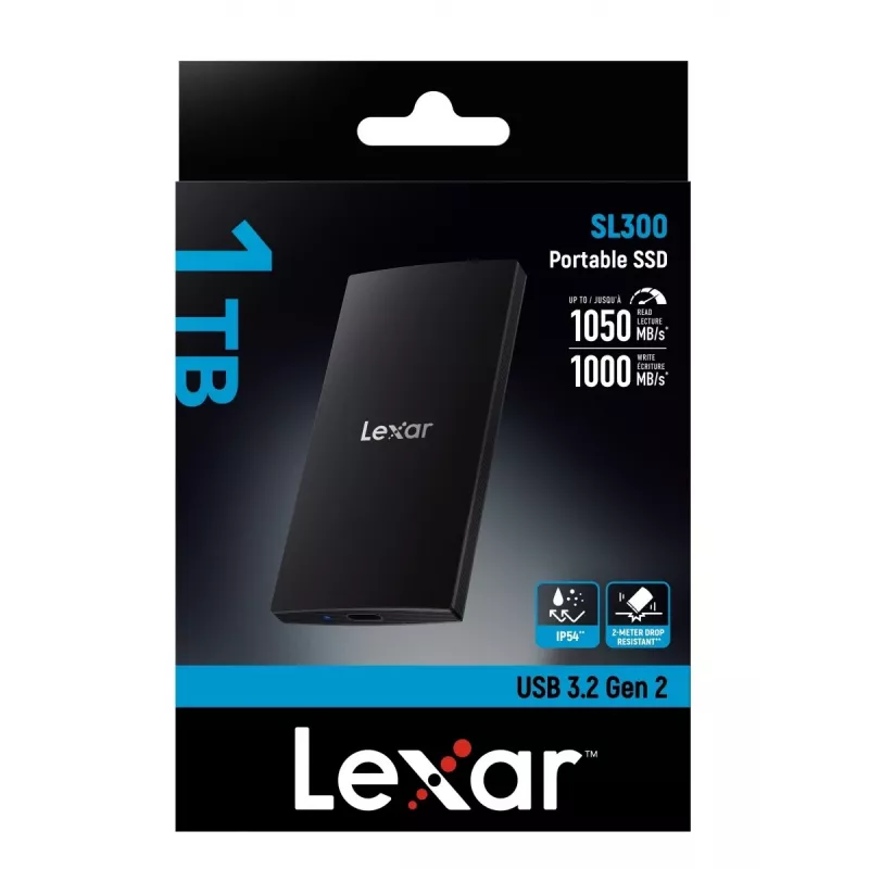 Ārējais cietvielu disks Lexar 1 TB USB Type-C 3.2 Gen 2 LSL300001T-RNBNG