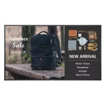 AG Neovo QM-6502 Digitālās norādes plakanpanelis 163,8 cm (64,5 collas) LCD 400 cd/m² 4K Ultra HD Melns