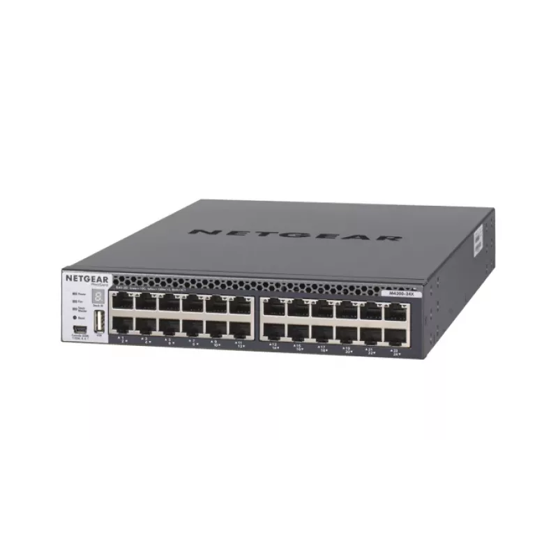 NETGEAR M4300-24X pārvaldīts L3 10G Ethernet (100/1000/10000) 1U melns