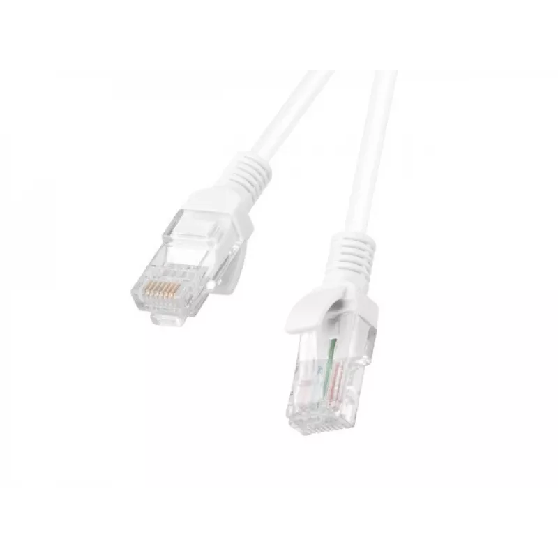 LANBERG Cat6 U/UTP Patchcord Ethernet kabelis 3 m Balts, vīts 26 AWG, RJ-45–RJ-45, 250 MHz, PVC apvalks