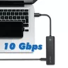 USB-C centrmezgls, 4 porti 2x USB-A, 2x USB-C, melns