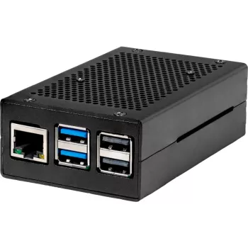 Joy-IT RB-AlucaseP5-01B SBC-Enclosure Raspberry Pi Aluminium Melns (RB-AlucaseP5-01B)