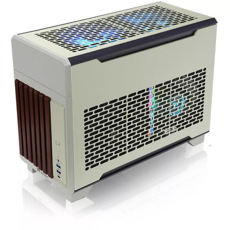 Mini korpuss THERMALTAKE TR100 WS Matcha zaļa kompakts dizains, mini-ITX/microATX atbalsts