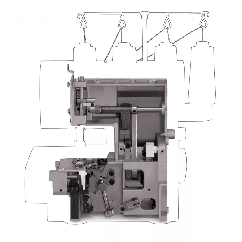 Overloka šujmašīna SINGER 14HD854 Heavy Duty Electric 120W Pelēks