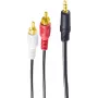 shiverpeaks BS30832-G Audio kabelis 1,5 m 3,5 mm 2 x RCA Melns (BS30832-G)