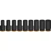 Bosch PRO 3/4 collu uzgriežņu atslēgu komplekts, 9 dziļās ligzdas, melns