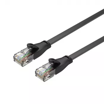 Ethernet kabelis Unitek Cat6 UTP RJ45 3 m, Gigabit, 250 MHz, melns, ciets vads, PVC apvalks