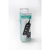 VAKOSS USB centrmezgls TC-234UX — 4 portu USB 2.0 centrmezgls, līdzstrāvas barošana (5V, 1A), melns