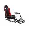 Sacīkšu kokpits huzaro Speed 6.0 ar regulējamu sēdekli, tērauda rāmi, 30°–90° leņķi, iztur līdz 120 kg, sarkans, 1080×1360×560 mm