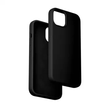 Silikona maciņš Vention KUFB0-20 iPhone 15 Plus — melns, plāns aizsargapvalks