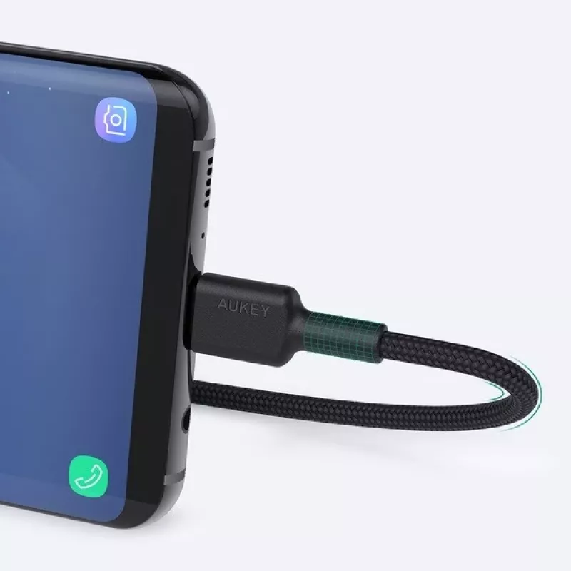 USB-C kabelis Aukey CB-CD45 0,9 m — USB Type-C uz USB-A, Quick Charge atbalsts