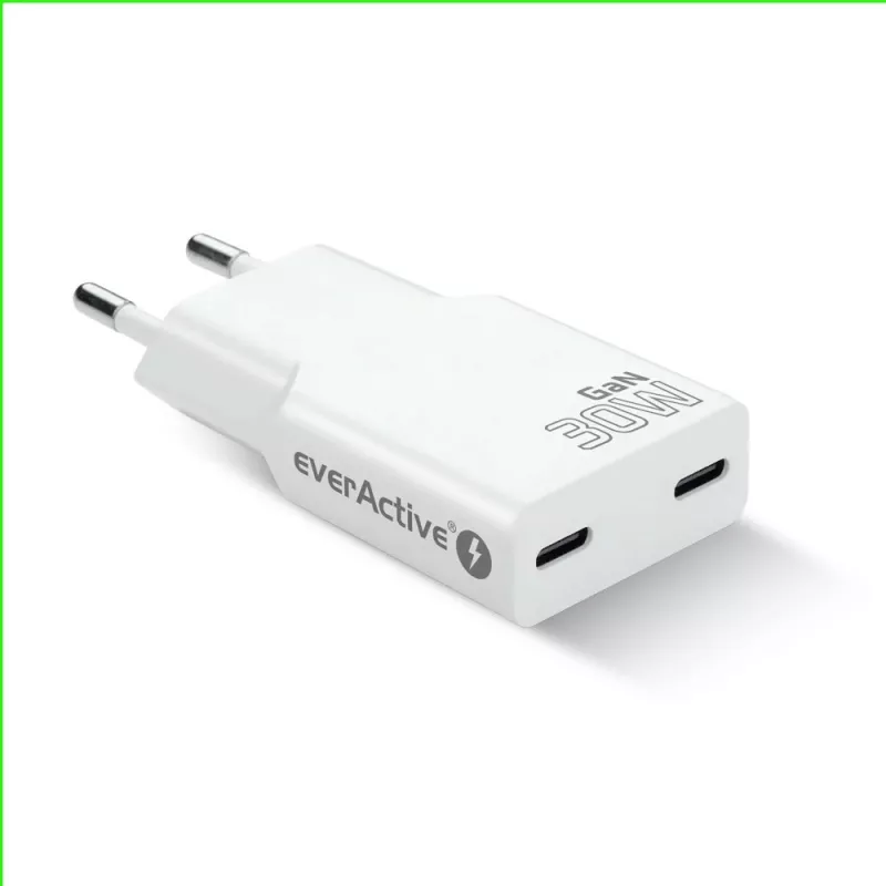 Barošanas adapteris everActive SC-385Q Super plāns QC 4 Fast Charging — USB ātrais lādētājs, kompakts dizains