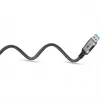 Ethernet kabelis USB-A 3.2 Gen1 spraudnis > RJ-45 spraudnis, LAN adapteris melns/sudraba, 10 m, pīts tekstila apvalks