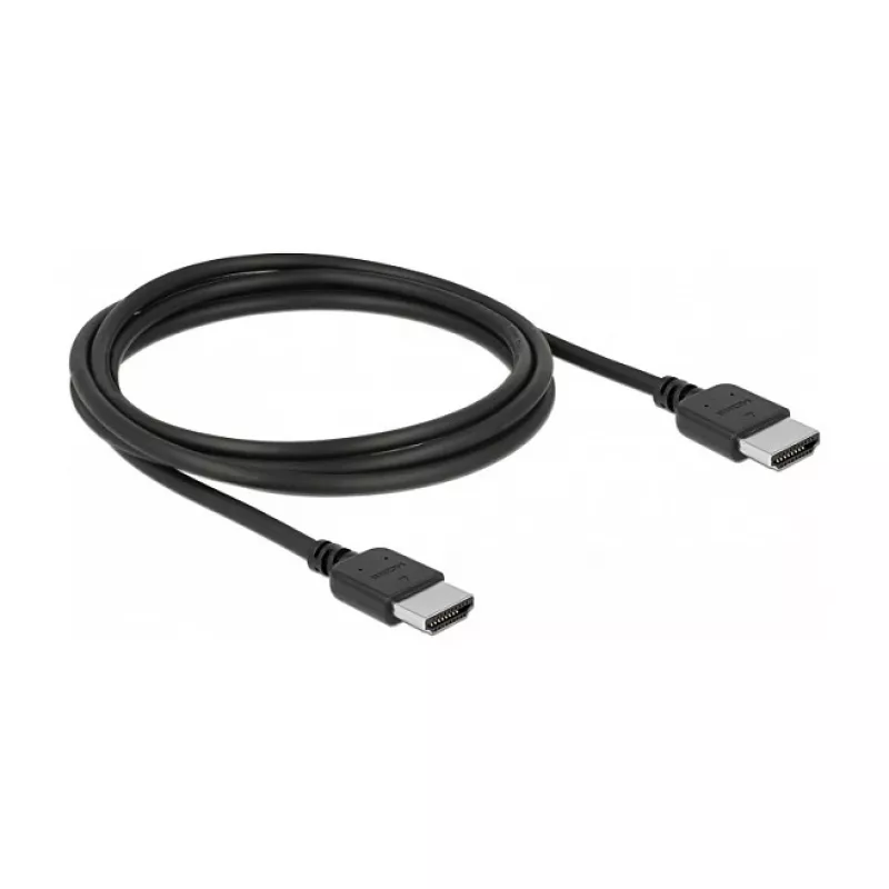 HDMI kabelis DeLOCK 85216 1,5 m, spraudnis-svižs, melns