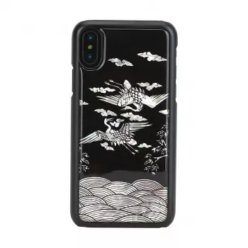 Viedtālruņa maciņš iKins iPhone XS / XS Max — Crane Melns aizsargapvalks