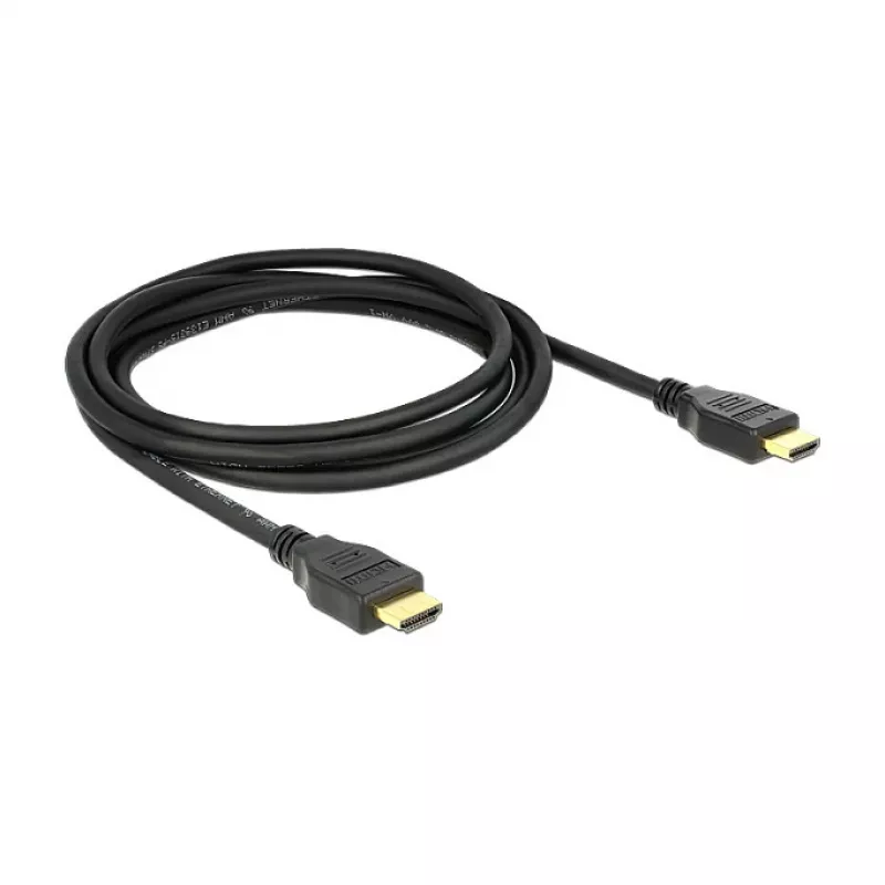 HDMI kabelis DeLOCK 84713 1 m A tipa vīrišķais pret vīrišķo melns