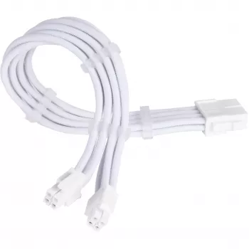 Barošanas bloka pagarinātājkabelis SILVERSTONE EPS 12V 8‑pin (30 cm) balts SST-PP07E-EPS8W-V2