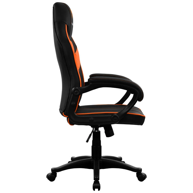 Spēļu krēsls Thunder X3 EC1 melni oranžs — ergonomisks dizains, regulējams augstums
