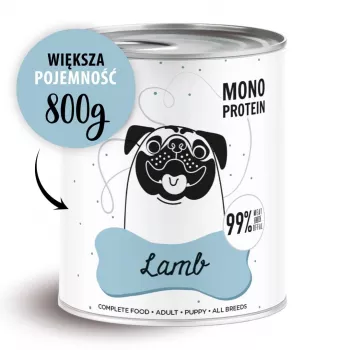 PAKA ZWIERZAKA Pepe Lamb - mitrā suņu barība - 800g