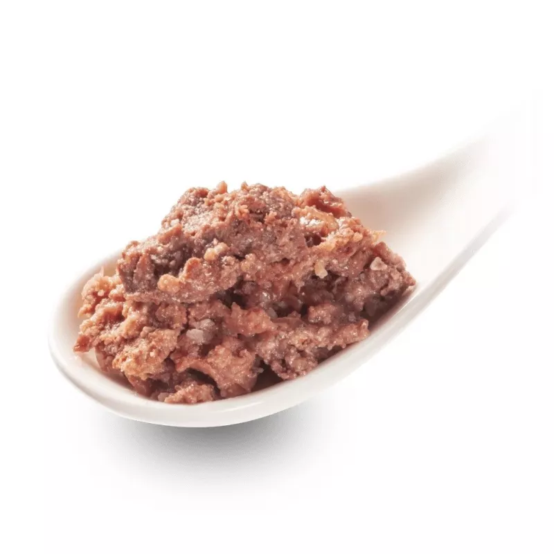 Mitrā kaķu barība Fox4Pets DeliCATessen Pur Veal 800 g skārdenē, pieaugušiem kaķiem, pilnvērtīga barība, hipoalerģiska, bez lipekļa un sojas