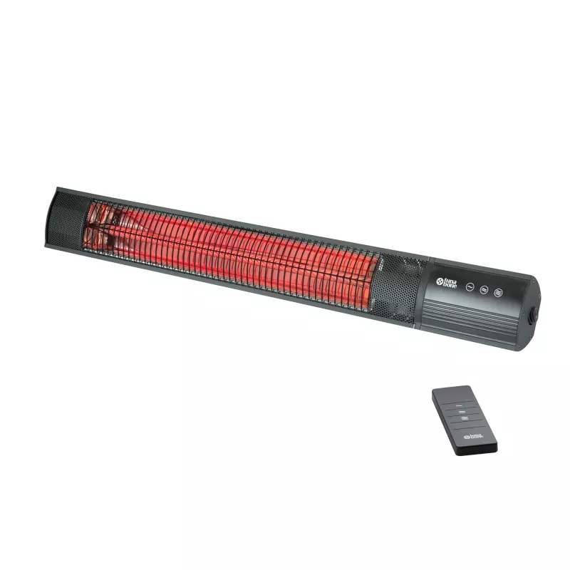 TunaBone | Elektrisks pie sienas stiprināms infrasarkanais terases sildītājs | TB2580W-01 | Terases sildītājs | 2500 W | Jaudas līmeņu skaits 3 | Piemērots telpām līdz 25 m² | Melns | IP55