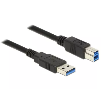 USB kabelis DeLOCK 85068 USB 3.2 Gen 1 2m USB A USB B Melns