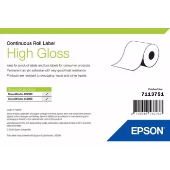 Epson 7113751 uzlīmju rullis, augsta spīduma apdare, platums 76 mm, garums 33 000 mm