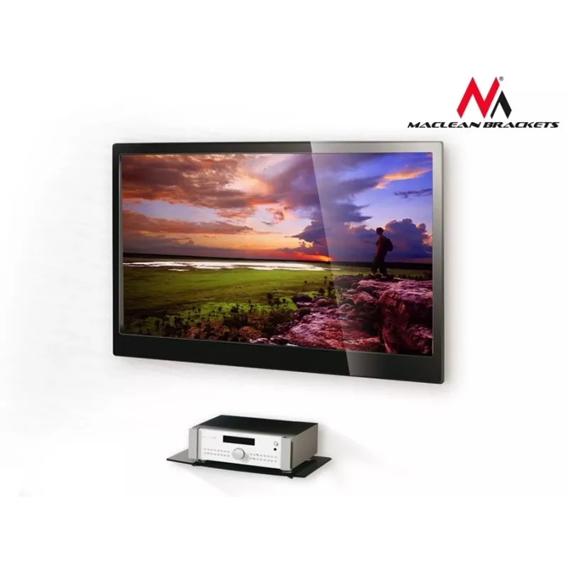Plaukta piederums MACLEAN MC-629 — staba skavas TV/DVD plaukts, 360×250 mm, maksimālā slodze 8 kg