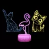 Galda/DEKORATĪVA LED lampa MANTA SNL119RGB RGB 3D dzīvnieka formas gaisma interjera dekorēšanai