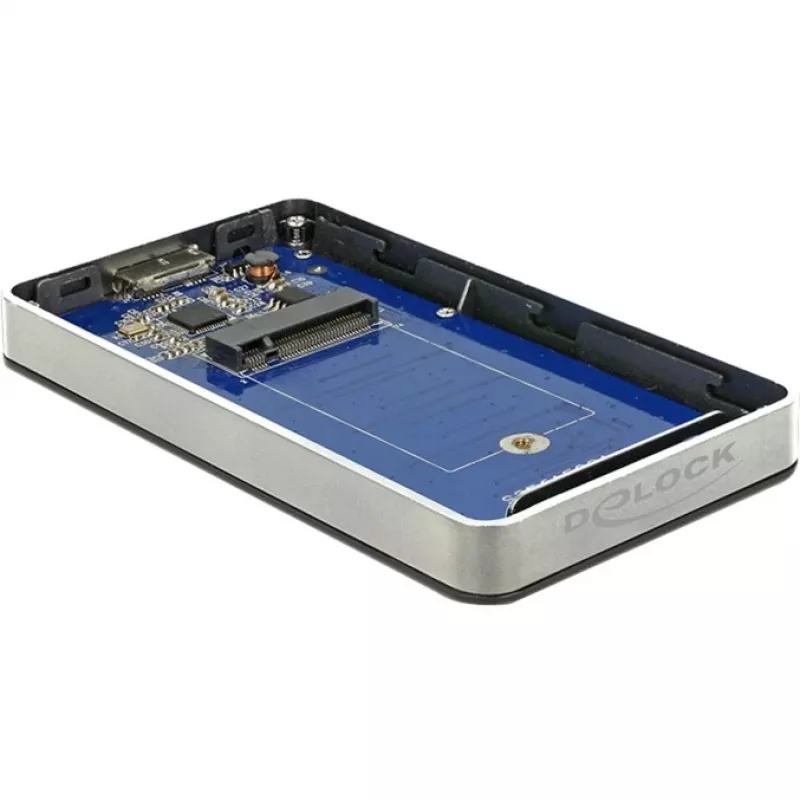 SSD korpuss DeLOCK 42594 melns sudrabains M.2
