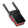 Wi‑Fi signāla pastiprinātājs Cudy RE3000 2400–5000 MHz, 802.11ax/ac/n/g/b/a, Ethernet 100 Mbps, ārējā antena, melns/sarkans