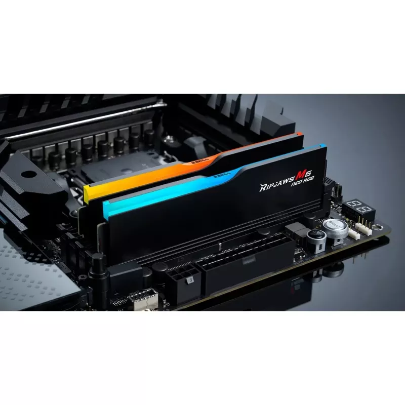 DIMM 64 GB DDR5-6000 (2x 32 GB) Dual-Kit, atmiņa melna, F5-6000J3238G32GX2-RM5NRK, Ripjaws M5 Neo, AMD EXPO