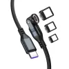 USB-C kabelis 4smarts GravityCord 240W 1,8 m – USB-C uz USB-C augstas jaudas uzlādei un datiem