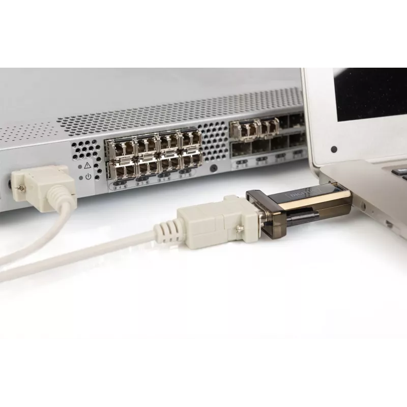 DIGITUS USB 2.0 uz seriālo pārveidotājs DSUB 9M ar USB kabeli 80cm FTDI mikroshēmojums USB 2.0 uz RS232 (FT232RL)