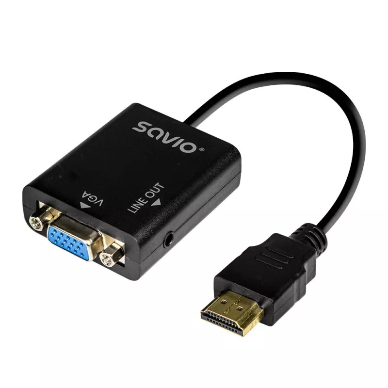 Adapter HDMI-VGA ar Audio AK-76 Savio SAVAK-76