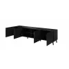 RTV skapis ABETO 200x42x52 melns glancēts