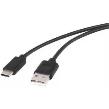 USB 2.0 kabelis Renkforce 1429650 — 1x USB-A uz 1x USB-C, 1,50 m, melns